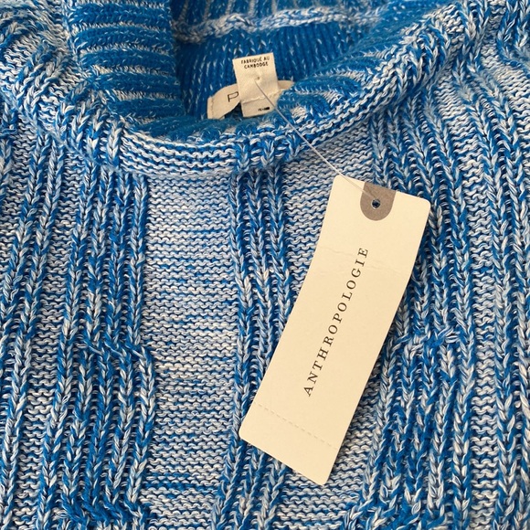 Anthropologie Pilcro Textured High-Low Pullover Sweater new nwt blue color - Picture 8 of 8